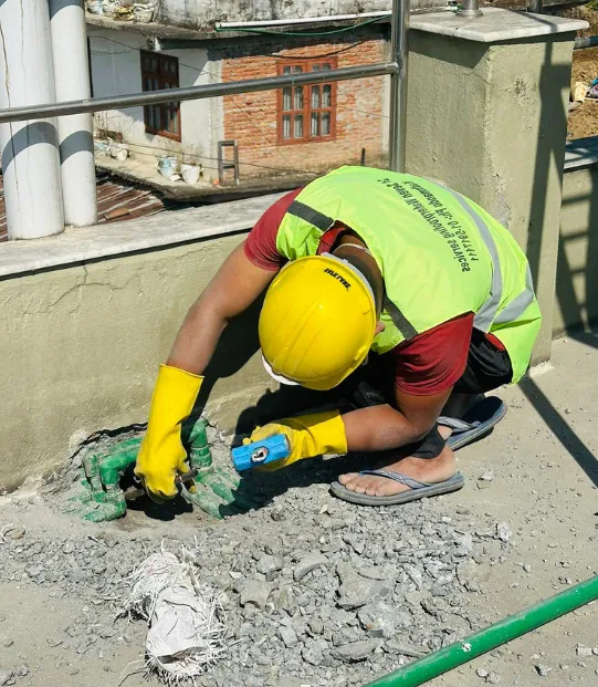 roof construction work